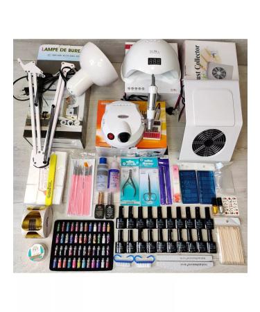 DonnaVel Set for manicure pedicure and nail extension with a lamp