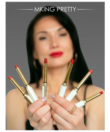 Mking Pretty Matte lipstick dark red - Buy Online on GoSupps.com