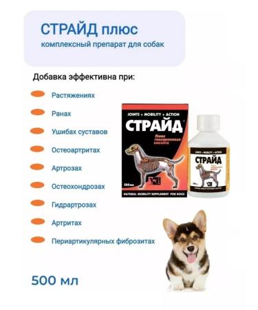TRm Stride Plus Strude plus for joints for dogs 500ml - Buy Online on GoSupps.com