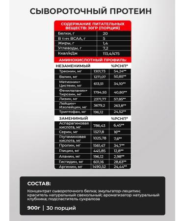 Newa Nutrition Serum protein for a set of mass strawberries 900 grams - Buy Online on GoSupps.com