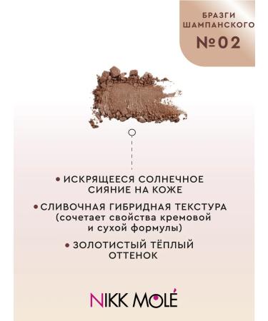 NIKK MOLE Highlighter "champagne spray" No. 02 - Buy Online on GoSupps.com
