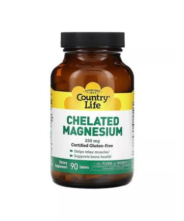 Country Life Magnesium Helat 250 mg 90 tablets