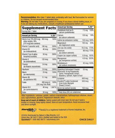 Nature's Way Multivitamins MEN over 50 years old 50 tablets - Buy Online on GoSupps.com