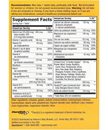 Nature's Way Multivitamins MEN over 50 years old 50 tablets - Buy Online on GoSupps.com