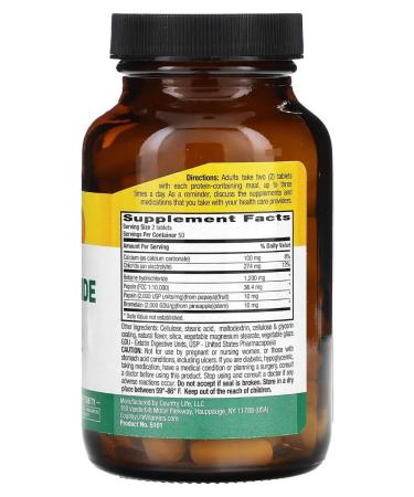 Country Life Betain hydrochloride pepsin 100 tablets - Buy Online on GoSupps.com