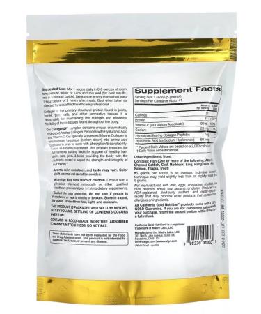 California Gold Nutrition Collagen Up sea collagen with additives 206 - Buy Online on GoSupps.com