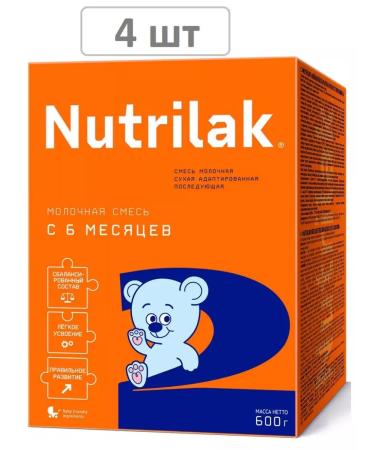 Nutrilak 2 mixture dry baby adapted 600g - 4 pcs
