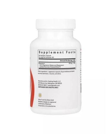 Seeking Health Magnesium 150 mg 90 vegetarian capsules - Buy Online on GoSupps.com
