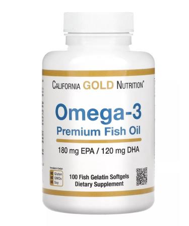 California Gold Nutrition Fish oil of premium quality with omega-3 100 capsules