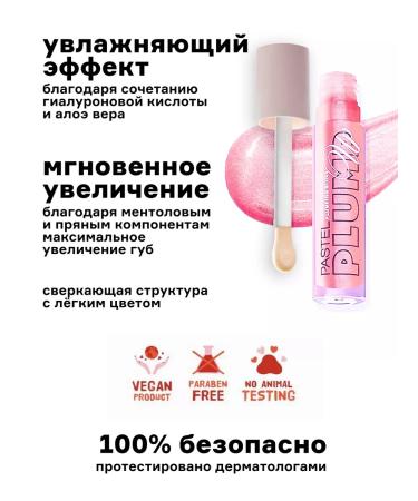 Pastel Cosmetics Shine for the volume of the lips with menthol translucent - Buy Online on GoSupps.com