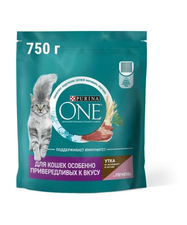 PURINA ONE Feed for cats dry purina van duck and liver 750g 2 pcs - Buy Online on GoSupps.com