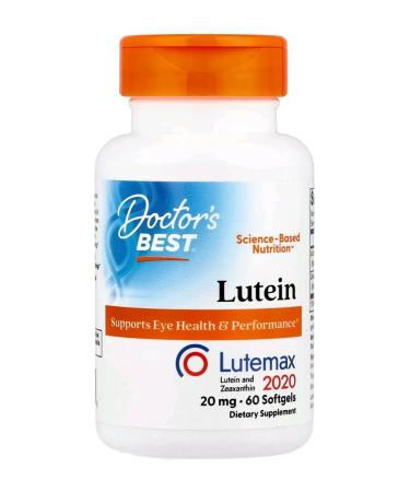 Doctor's Best Luthein with zeaxantin lutein 20 mg 60 soft tablets