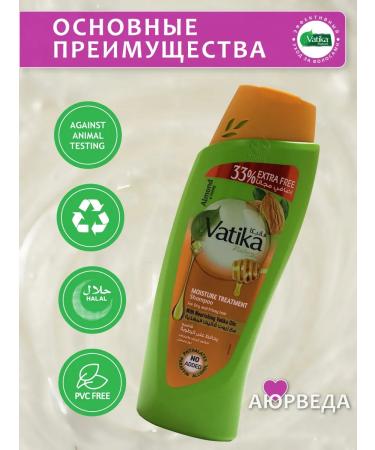 vatika Hair shampoo moisturizing almonds and honey 400 ml - Buy Online on GoSupps.com