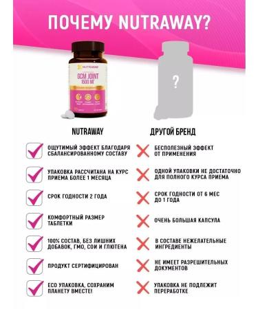 NUTRAWAY Glucosamine chondroitin dietary supplement for joints and ligaments set 1 + 1 - Buy Online on GoSupps.com