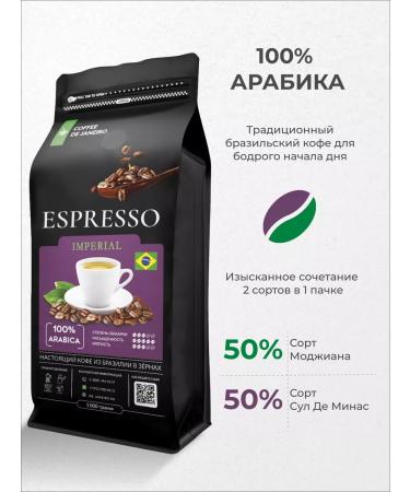 DE JANEIRO Coffee in grains of 1 kg of arabica Sul de Minas Mojiana - Buy Online on GoSupps.com