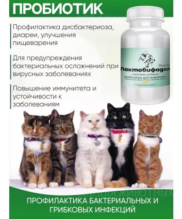 Lactobifadol Forte Probiotic for cats from constipation and diarrhea - Buy Online on GoSupps.com