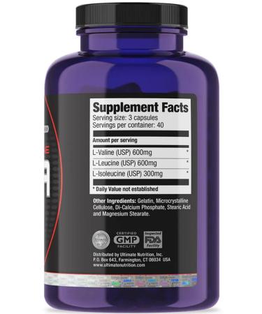Ultimate Nutrition BCAA 500 mg amino acids sports nutrition 120 capsules - Buy Online on GoSupps.com
