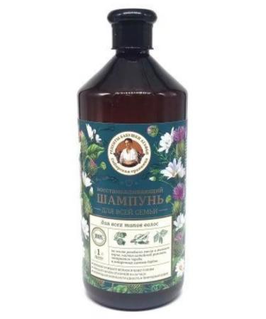 Grandma Agafia's Recipes Family hair shampoo "Restoring" (1l) - Buy Online on GoSupps.com