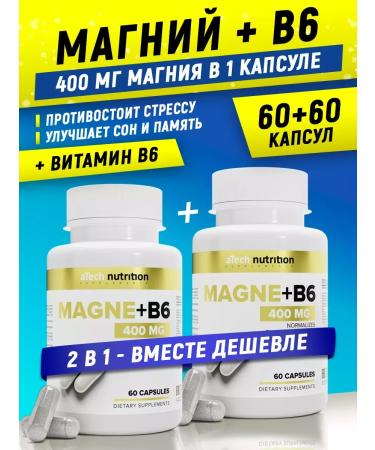 aTech nutrition Diet magnesium B6 set 60 + 60 capsules