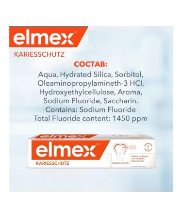 Elmex Toothpaste protection against caries 75ml 3pcs - Buy Online on GoSupps.com