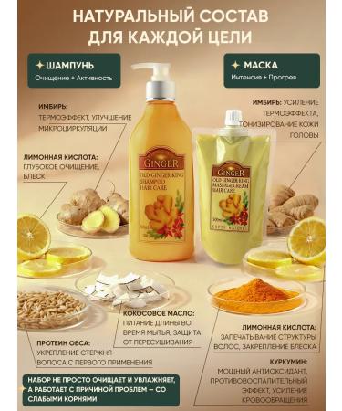 OLD GINGER KING Ginger mask and shampoo for hair growth - Buy Online on GoSupps.com