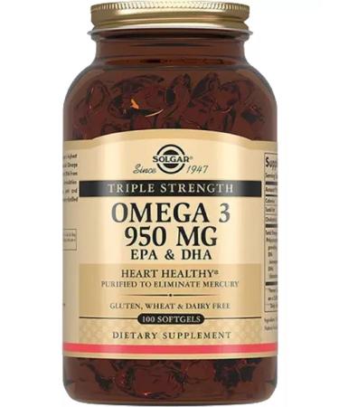 SOLGAR Triple omega-3 950 mg EPA and DHA 100 pcs