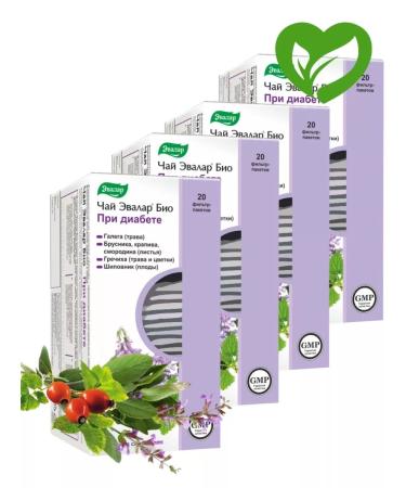 Evalar Bio tea for diabetes f p n 20 4