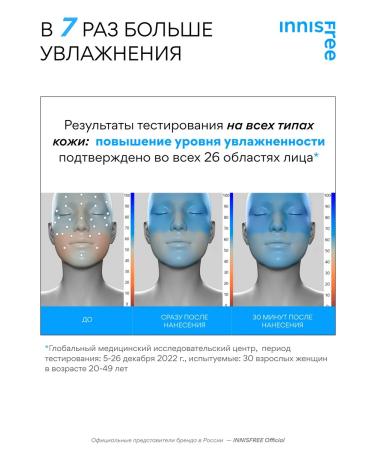 Innisfree Moisturizing hyaluronic to the face with green tea - Buy Online on GoSupps.com