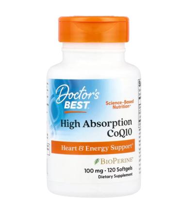 Doctor's Best Coenzyme Q10 with Bioperine 120 capsules
