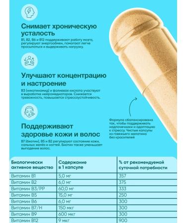 B vitamins 60 capsules - Buy Online on GoSupps.com