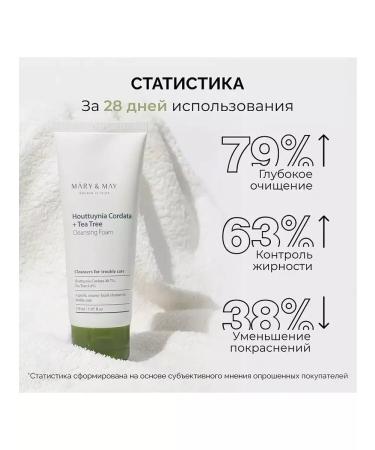 MARY&MAY Foam Houttuynia Cordata+Tea Tree Cleansing Foam - Buy Online on GoSupps.com