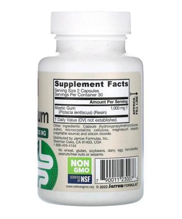 Jarrow Formulas mastic resin 1000 mg 60 capsules - Buy Online on GoSupps.com