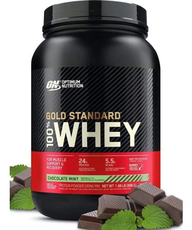 Optimum Nutrition Protein Gold Standard 100% Whey 898 g mint chocolate - Buy Online on GoSupps.com