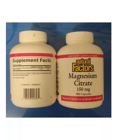 Natural Factors Magnesium citrate (150 mg) 180 - Buy Online on GoSupps.com