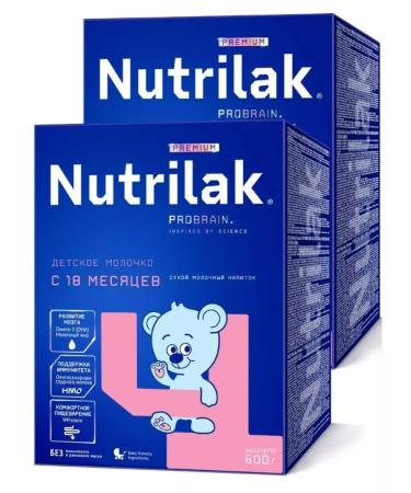 Children's milk Nutrilak Premium 4 from 18 months 600g 2pcs