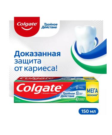 COLGATE Tailstone Triple effect natural mint 150ml 6pcs - Buy Online on GoSupps.com