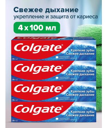 COLGATE Toothpaste Strong teeth Fresh breathing 100ml 4pcs