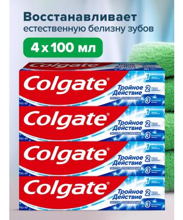 COLGATE Tooth pasta Triple action Extra whitening 100ml 4pcs