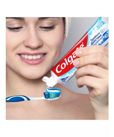 COLGATE Tooth pasta Triple action Extra whitening 100ml 4pcs - Buy Online on GoSupps.com