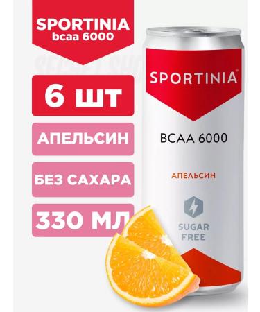 SPORTINIA SN BCAA 6000 without sugar orange 330 ml 6 pcs
