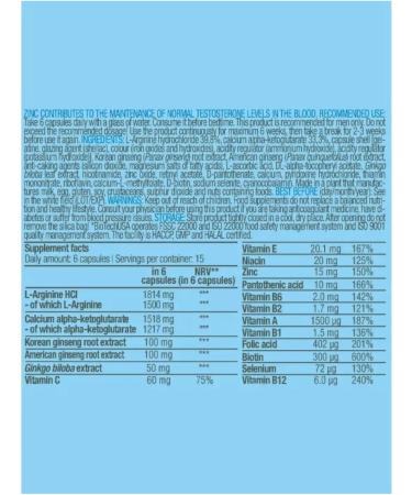 BioTechUSA Biotech vitamin complex for men Mens Arginine 90pcs - Buy Online on GoSupps.com