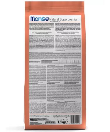 MONGE Adult cat dry food for adult cats with salmon 1.5 kg - Buy Online on GoSupps.com