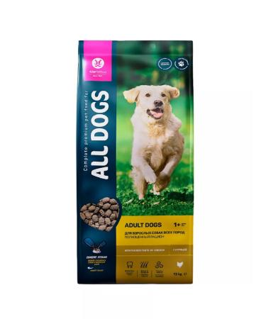 All Dogs For adult dogs with chicken 13 kg - Buy Online on GoSupps.com