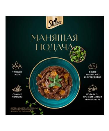 Sheba Cat food for cats Wet veal jelly 75 g 28 pcs - Buy Online on GoSupps.com