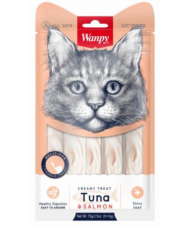 wanpy Cotton treats delicate puree made of tuna and salmon 70g 3 pcs - Buy Online on GoSupps.com