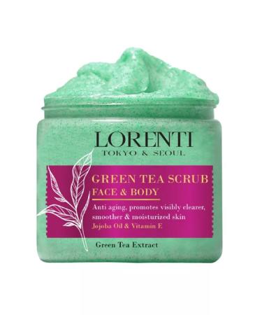 LORENTI Face and body scrub green tea 500ml - Buy Online on GoSupps.com