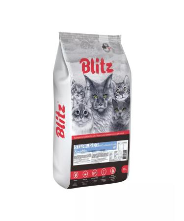 BLITZ Sensitive dry food for sterilized cats turkey 10 kg - Buy Online on GoSupps.com