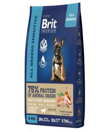 Brit Feeding with salmon and turkey turkey for all Sensitive 8kg breeds - Buy Online on GoSupps.com