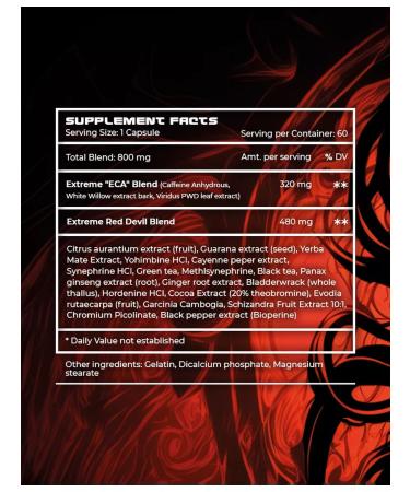 ExtremeDietSupps Fat burner weight loss capsules Red Devil - Buy Online on GoSupps.com