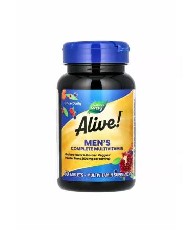 Nature's Way Alive! Multivitamin complex for men 50 tablets - Buy Online on GoSupps.com